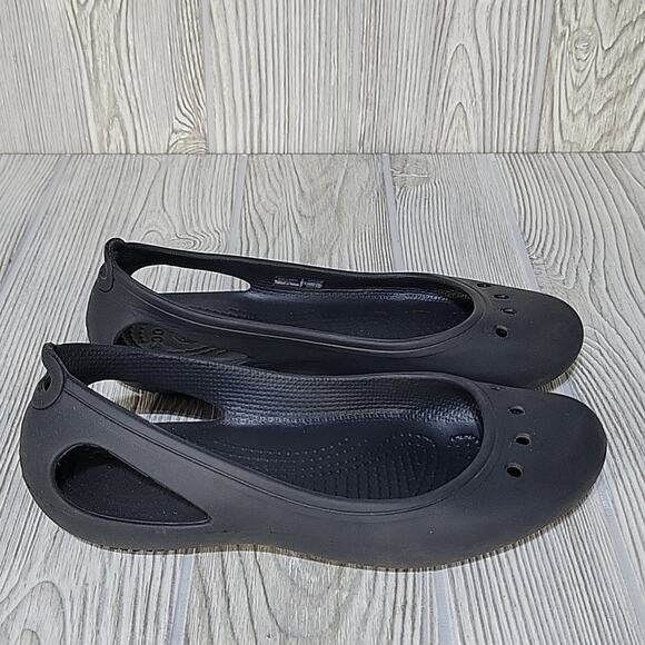 CROCS Kadee Black Flats, Women's Size 6 - Picture 2 of 11